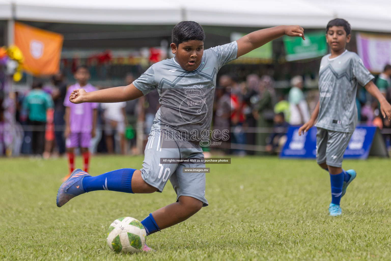 Day 2 of Nestle kids football fiesta, held in Henveyru Football Stadium, Male', Maldives on Thursday, 12th October 2023 Photos: Shuu Abdul Sattar / mages.mv