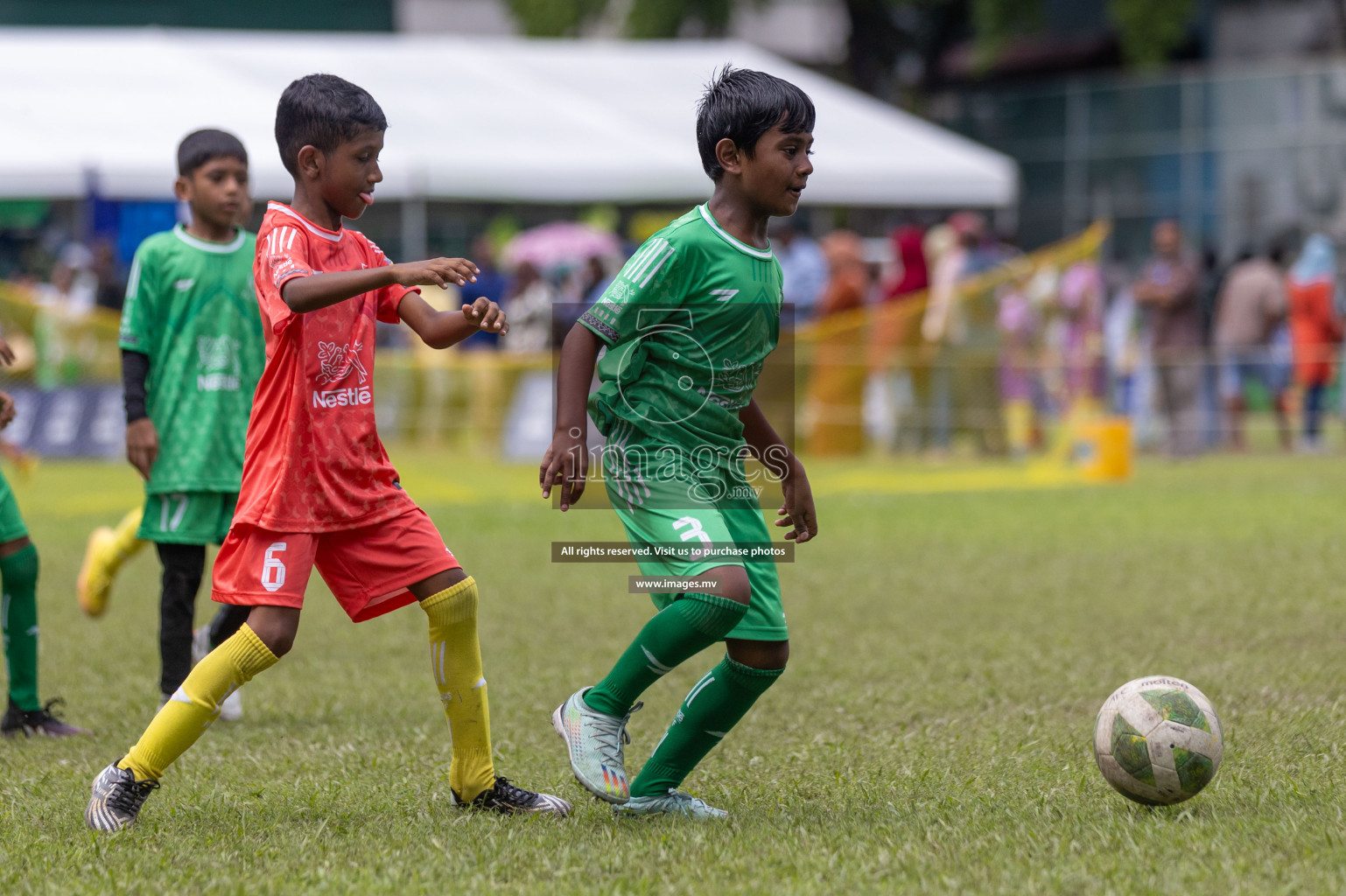 Day 2 of Nestle kids football fiesta, held in Henveyru Football Stadium, Male', Maldives on Thursday, 12th October 2023 Photos: Shuu Abdul Sattar / mages.mv