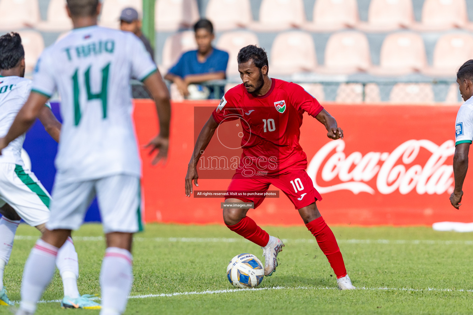 FIFA World Cup 2026 Qualifiers Round 1 home match vs Bangladesh held in the National Stadium, Male, Maldives, on Thursday 12th October 2023. Photos: Nausham Waheed / Images.mv