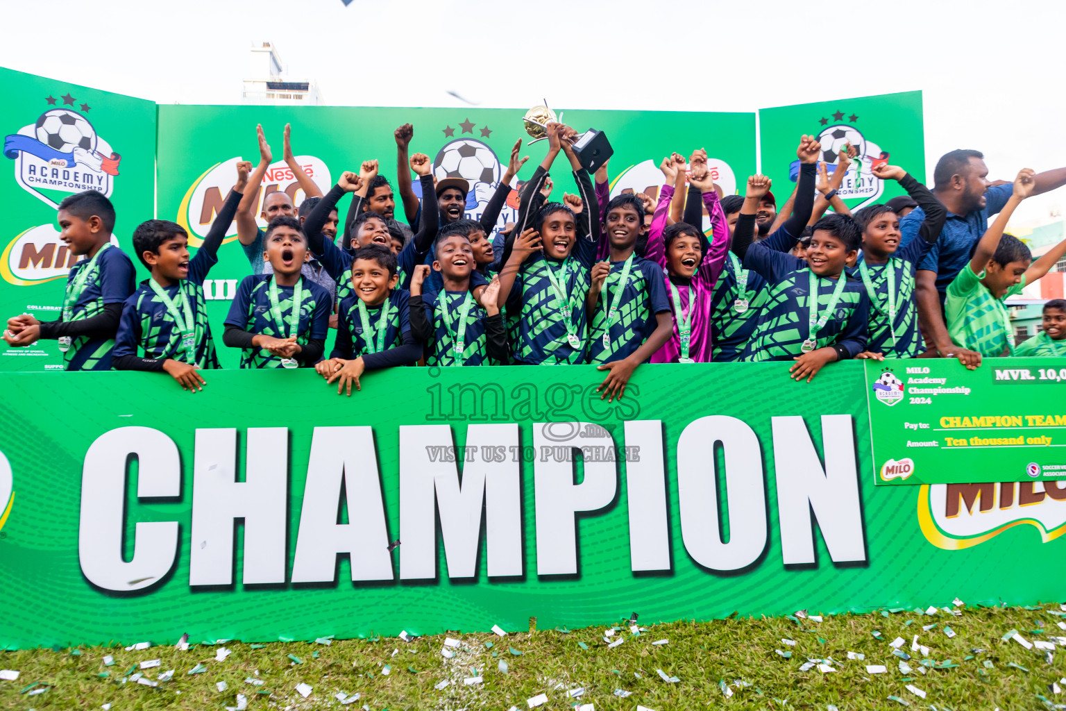 Day 2 of Under 10 MILO Academy Championship 2024 was held at National Stadium in Male', Maldives on Saturday, 27th April 2024. Photos: Nausham Waheed / images.mv