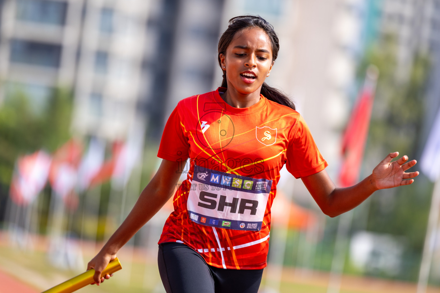 Day 6 of MWSC Interschool Athletics Championships 2024 held in Hulhumale Running Track, Hulhumale, Maldives on Thursday, 14th November 2024. Photos by: Ismail Thoriq / Images.mv