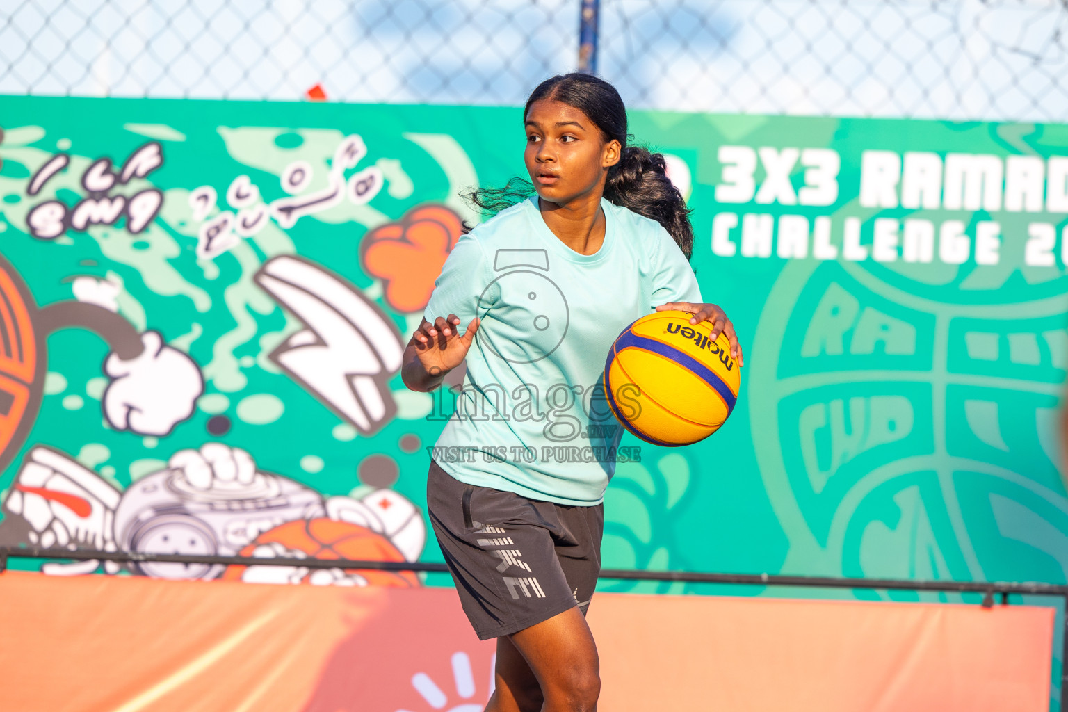 Day 2 of MILO Ramadan 3x3 Challenge 2024 was held in Ekuveni Outdoor Basketball Court at Male', Maldives on Wednesday, 13th March 2024.
Photos: Ismail Thoriq / images.mv