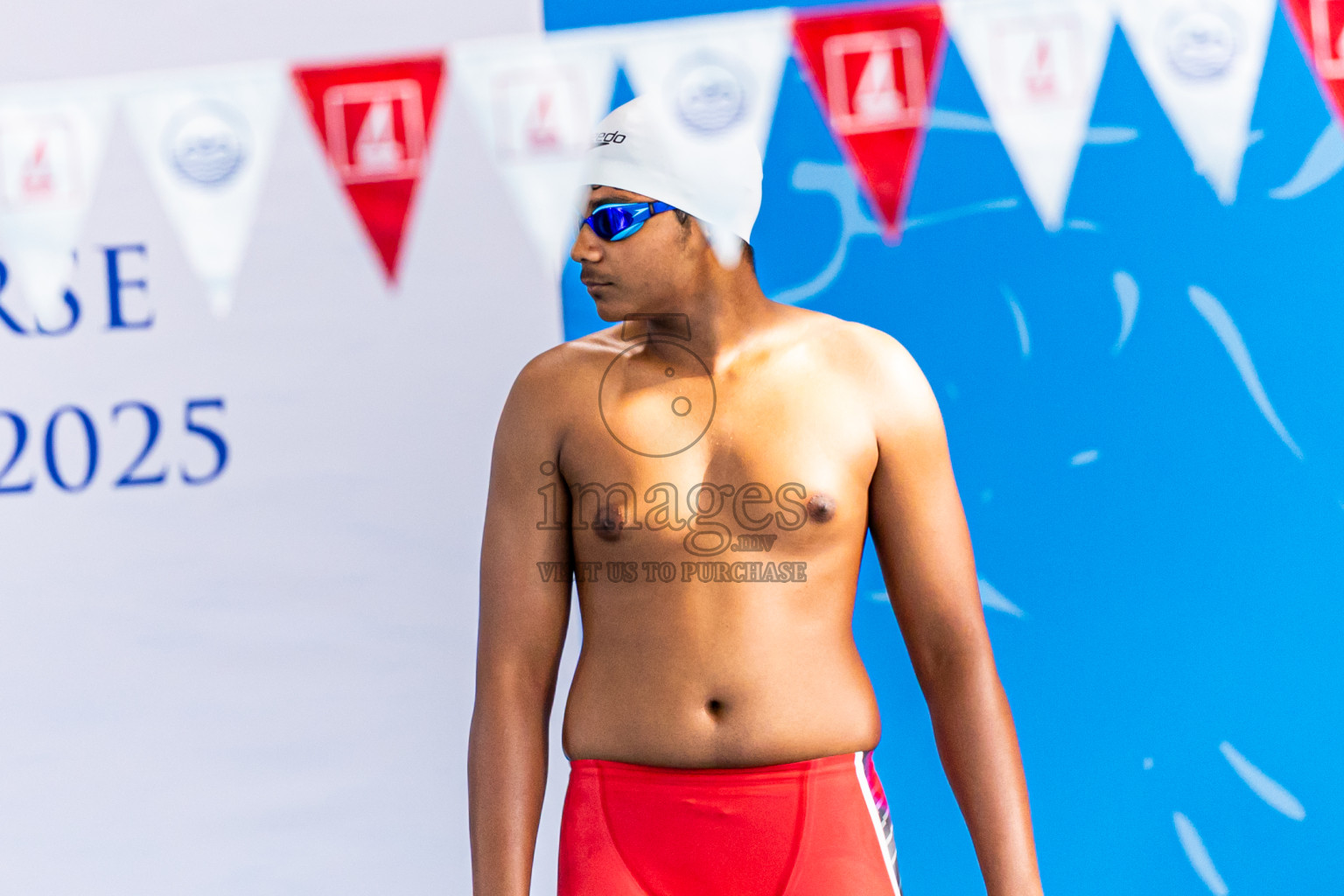 Day 5 of 1st National Short Course Swimming Competition held in Hulhumale', Maldives on Wednesday, 18th June 2025. Photos: Nausham Waheed / images.mv
