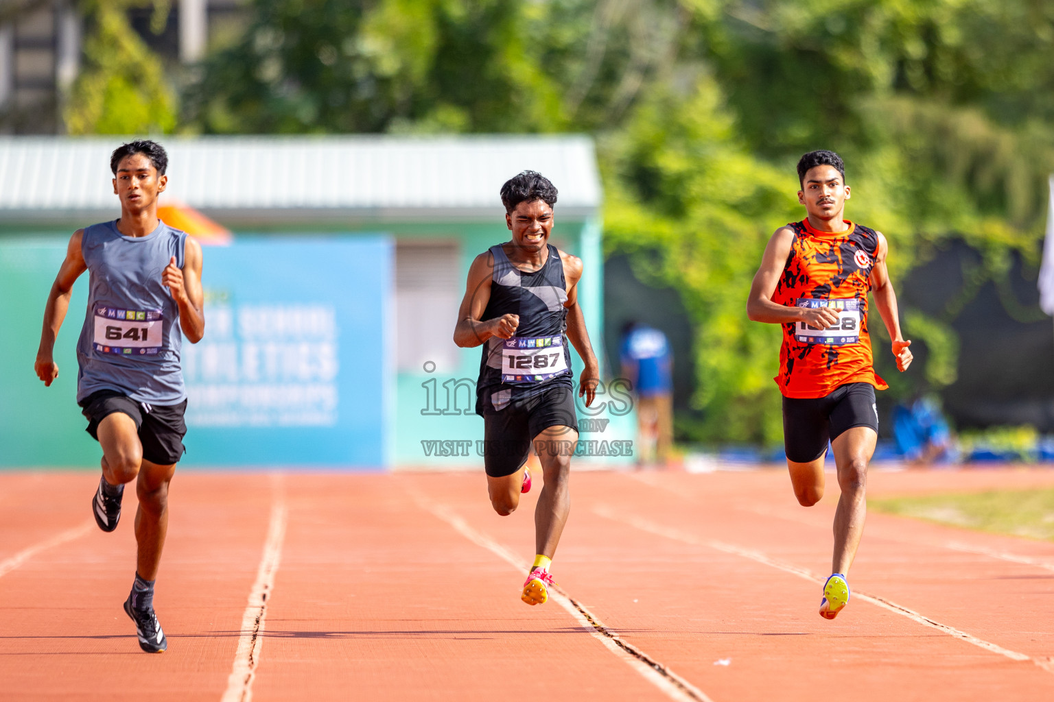 Day 4 of MWSC Interschool Athletics Championships 2024 held in Hulhumale Running Track, Hulhumale, Maldives on Tuesday, 12th November 2024. Photos by: Raaif Yoosuf / Images.mv