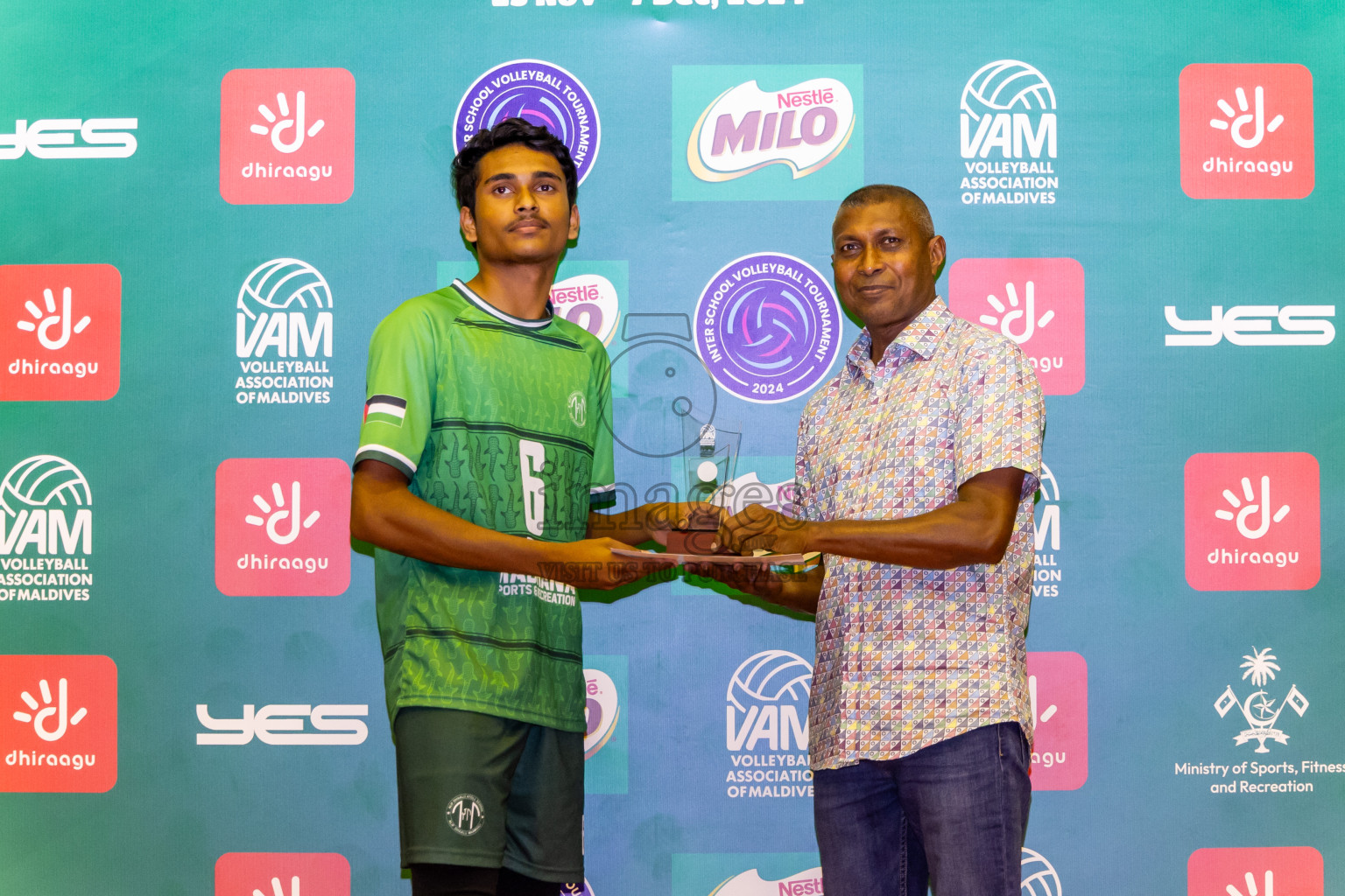 Finals of Interschool Volleyball Tournament 2024 was held in Social Center at Male', Maldives on Friday, 6th December 2024. Photos: Nausham Waheed / images.mv