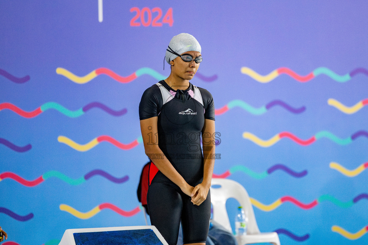 Day 4 of National Swimming Competition 2024 held in Hulhumale', Maldives on Monday, 16th December 2024. 
Photos: Hassan Simah / images.mv