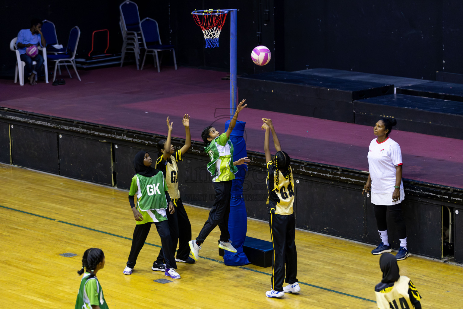 Day 1 of Inter-School Netball Tournament 2025 was held in Social Center Indoor Hall on Saturday, 18th October 2025. Photos: Areef Adam / images.mv