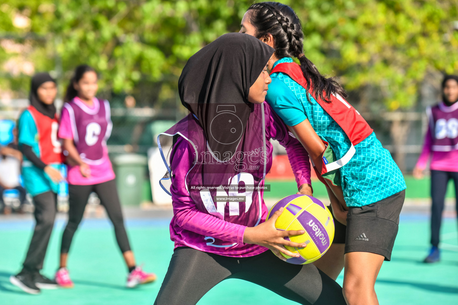 Day3 of Junior Netball Championship 2022 on 5 March 2022 held in Male', Maldives. Photos by Nausham Waheed.