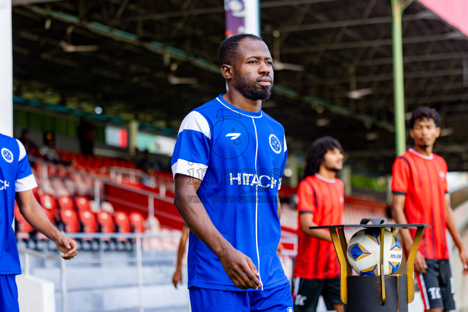 TC Sports Club vs Newradiant Sports Club in the FAM League Cup 2025 held at National Football Stadium, Male', Maldives on Tuesday, 13th May 2025. Photos By: Nausham Waheed / images.mv