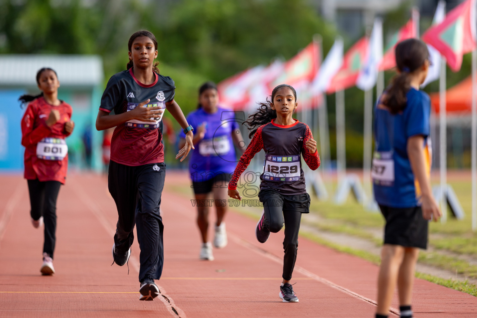 Day 3 of MWSC Interschool Athletics Championships 2024 held in Hulhumale Running Track, Hulhumale, Maldives on Monday, 11th November 2024. 
Photos by: Hassan Simah / Images.mv