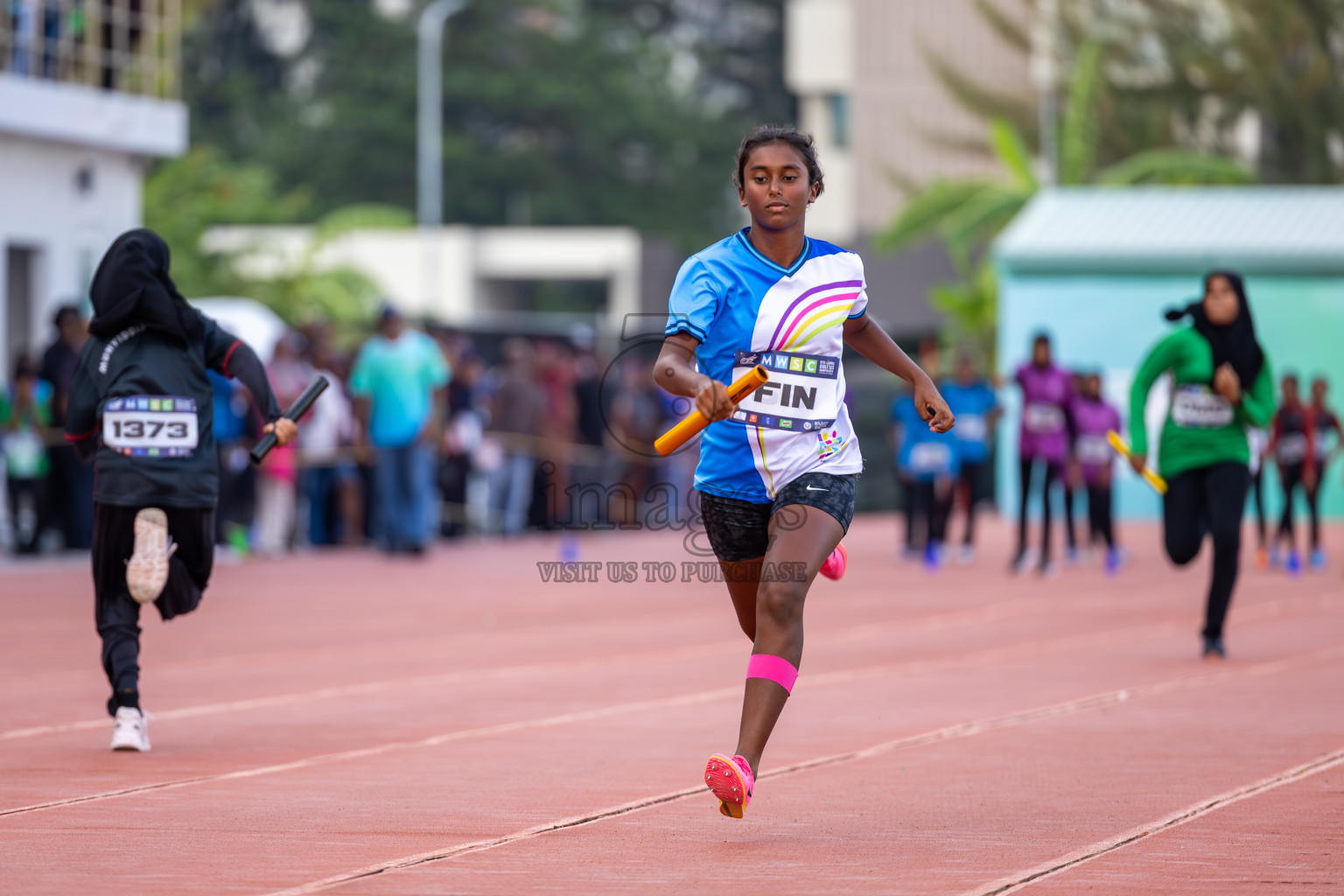 Day 5 of MWSC Interschool Athletics Championships 2024 held in Hulhumale Running Track, Hulhumale, Maldives on Wednesday, 13th November 2024. Photos by: Ismail Thoriq / Images.mv