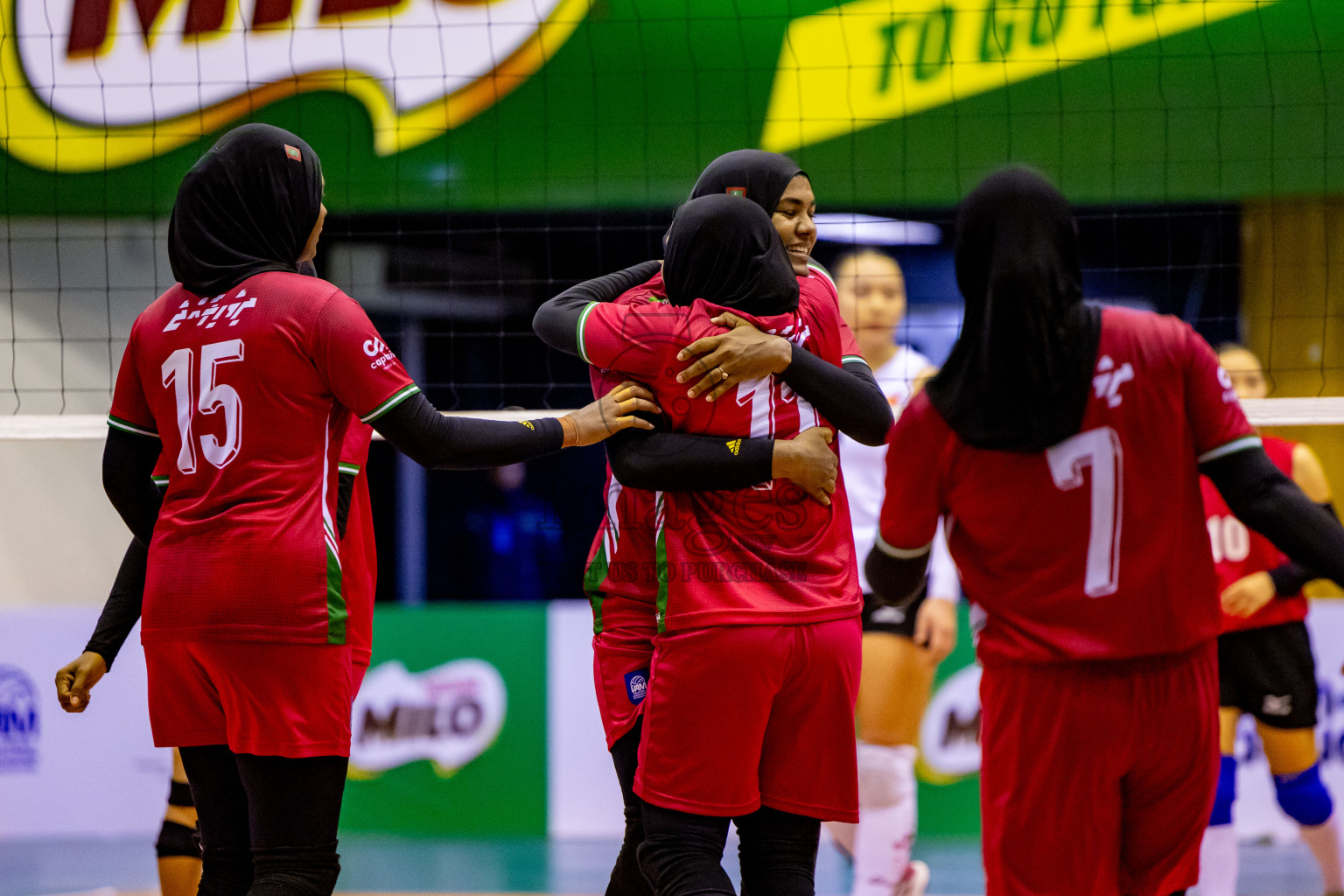 Final of CAVA Woman's Volleyball Challenge Cup 2024 was held in Social Center, Male', Maldives on Wednesday, 11th September 2024. Photos: Nausham Waheed / images.mv