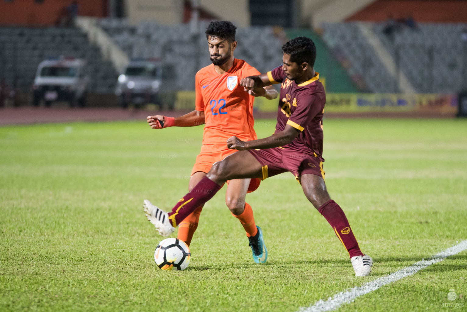 India vs Sri Lanka in SAFF Suzuki Cup 2018 in Dhaka, Bangladesh, Wednesday, September 05, 2018. (Images.mv Photo/Ismail Thoriq).