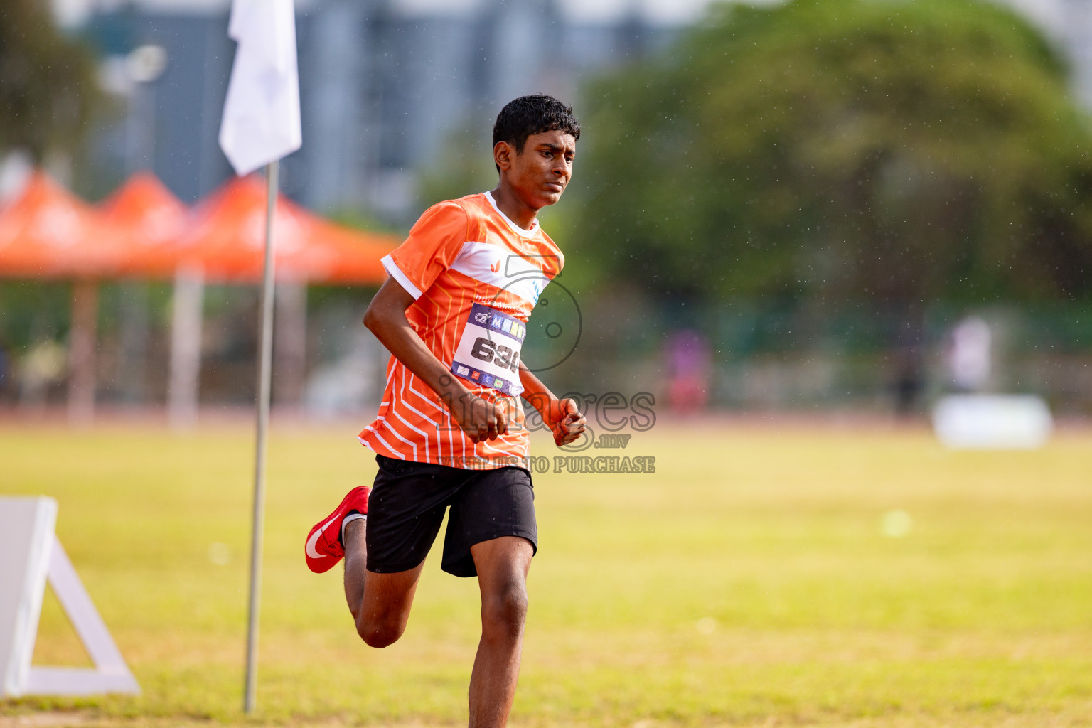 Day 3 of MWSC Interschool Athletics Championships 2024 held in Hulhumale Running Track, Hulhumale, Maldives on Monday, 11th November 2024. 
Photos by: Hassan Simah / Images.mv