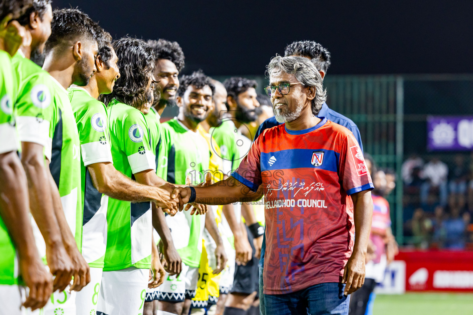 HDh Naivaadhoo vs HDh Nellaidhoo in Day 13 of Golden Futsal Challenge 2025 was held on Friday, 17th January 2025, in Hulhumale', Maldives. Photos: Nausham Waheed / images.mv
