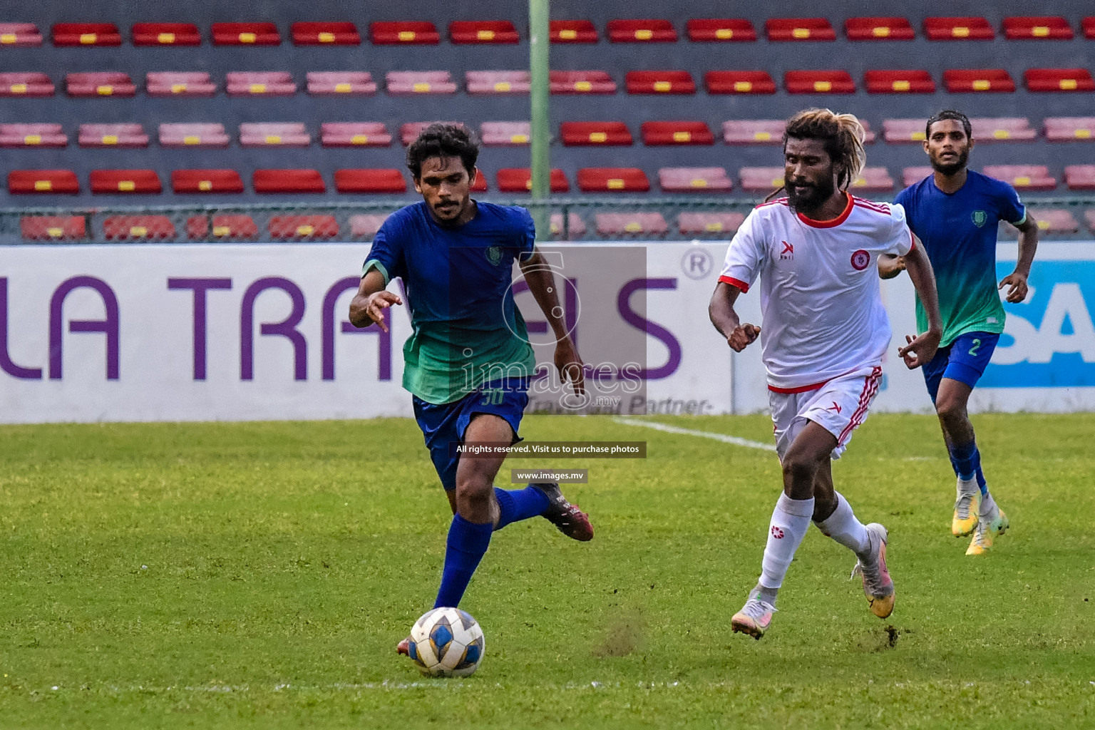 Super United Sports vs Buru Sports Club in Dhivehi Premier League Qualification 22 on 24th Aug 2022, held in National Football Stadium, Male', Maldives Photos: Nausham Waheed / Images.mv