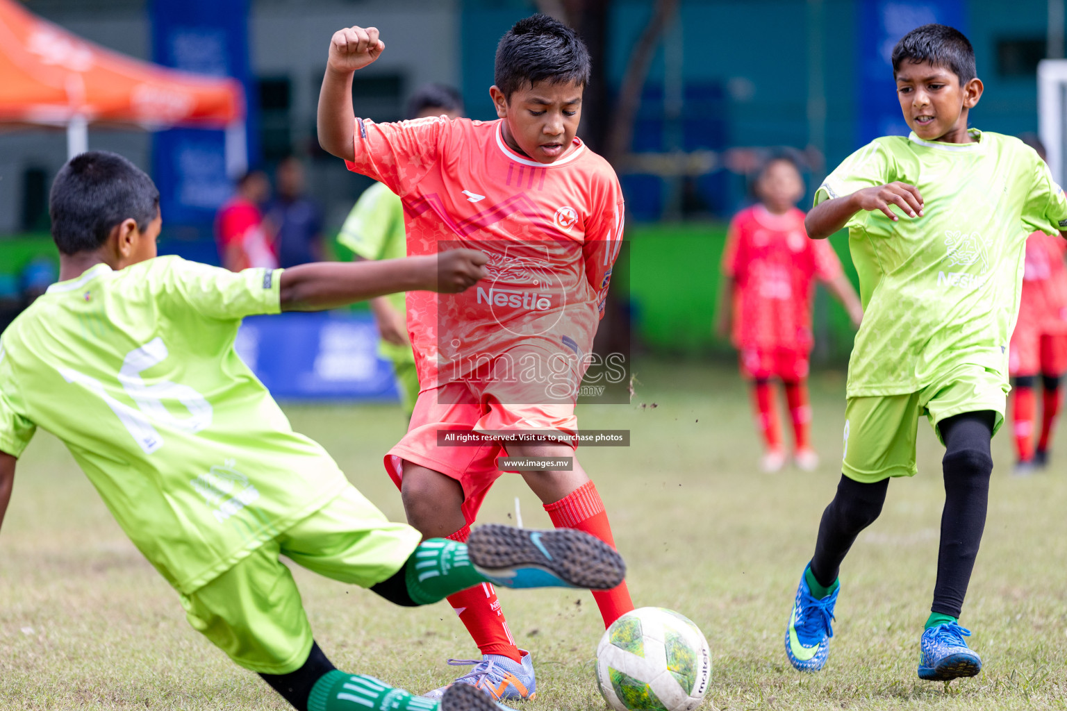 Day 2 of Nestle kids football fiesta, held in Henveyru Football Stadium, Male', Maldives on Thursday, 12th October 2023 Photos: Nausham Waheed/ Shuu Abdul Sattar Images.mv