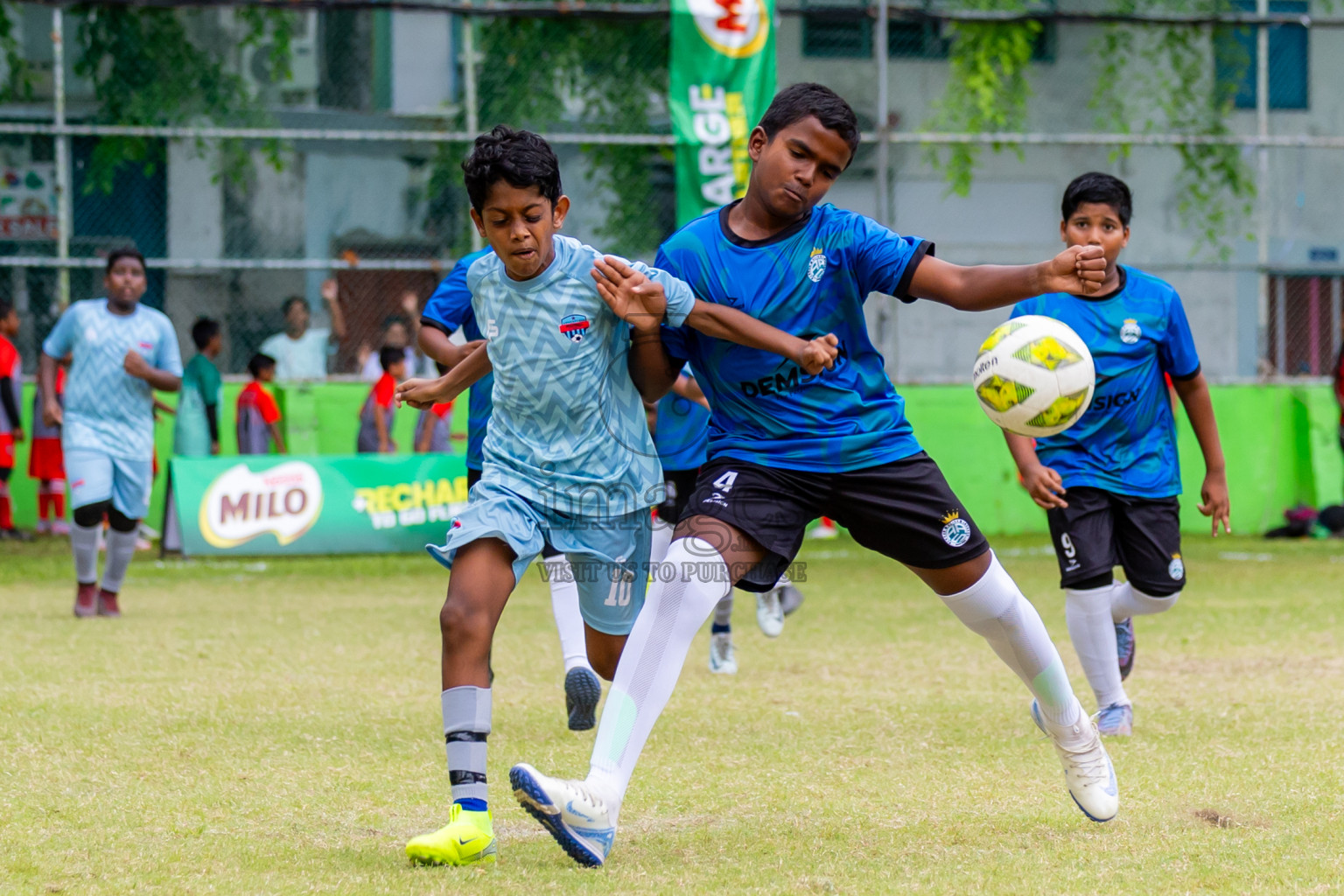 Day 1 of MILO Academy Championship 2025 (U-12) was held at Henveiru Stadium in Male', Maldives on Thursday, 1st May 2025. Photos: Nausham Waheed / images.mv
