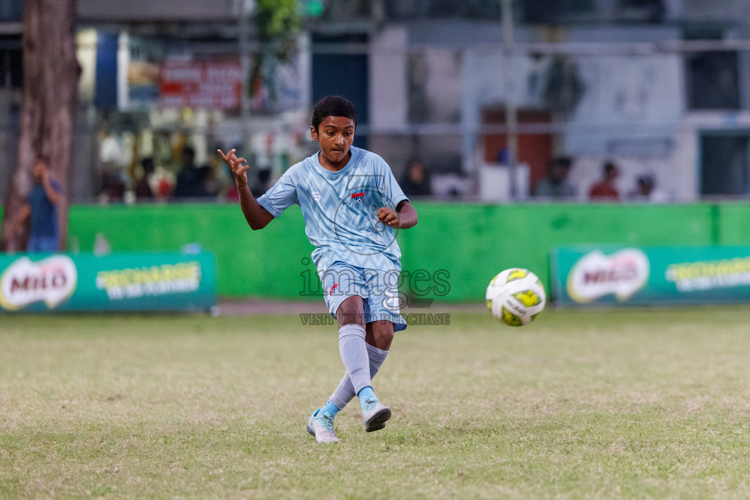 Day 4 of MILO Academy Championship 2025 (U14) was held on Sunday, 2nd November 2025 at Henveiru Football Grounds, Male', Maldives . 
Photos: Hassan Simah / images.mv
