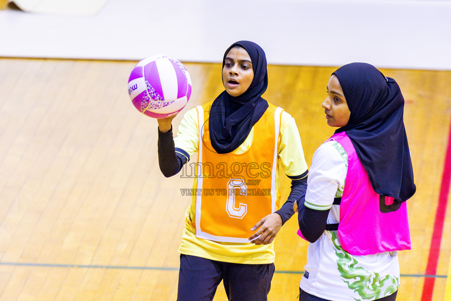KYRC vs Sports Club Shining Star in Day 10 of National Netball Tournament 2025 held in Social Center at Male', Maldives on Tuesday, 27th May 2025. Photos: Nausham Waheed / images.mv