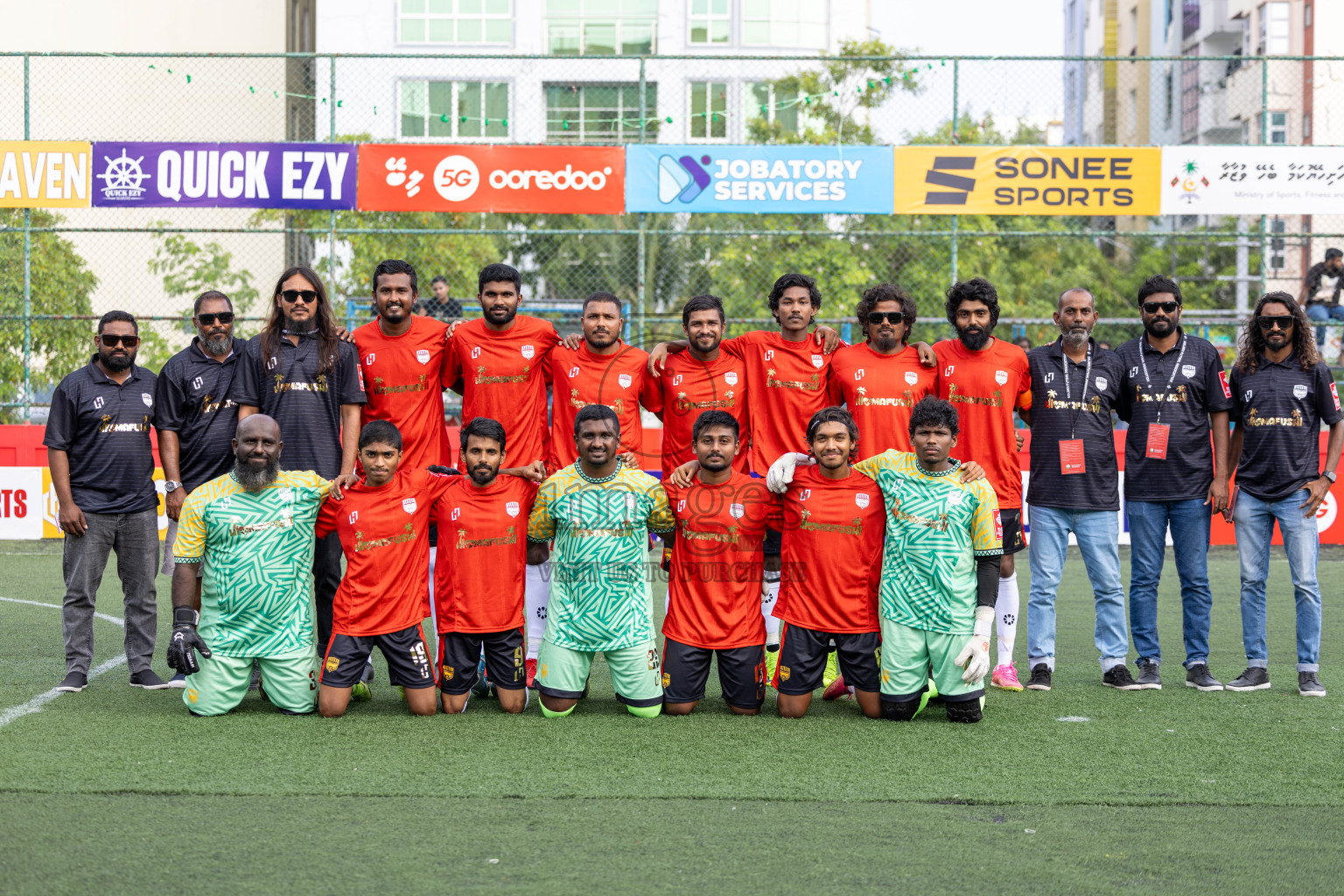 K Gaafaru vs K Himmafushi in Day 15 of Golden Futsal Challenge 2025 was held on Sunday, 19th January 2025, in Hulhumale', Maldives. Photos: Mohamed Mahfooz Moosa / images.mv