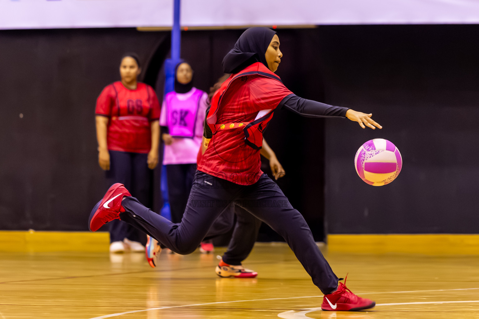 C Matrix vs Xenith SC in Day 7 of 24th Milo Netball Association Championship was held in Social Center at Male', Maldives on Sunday, 7th September 2025. Photos: Nausham Waheed / images.mv
