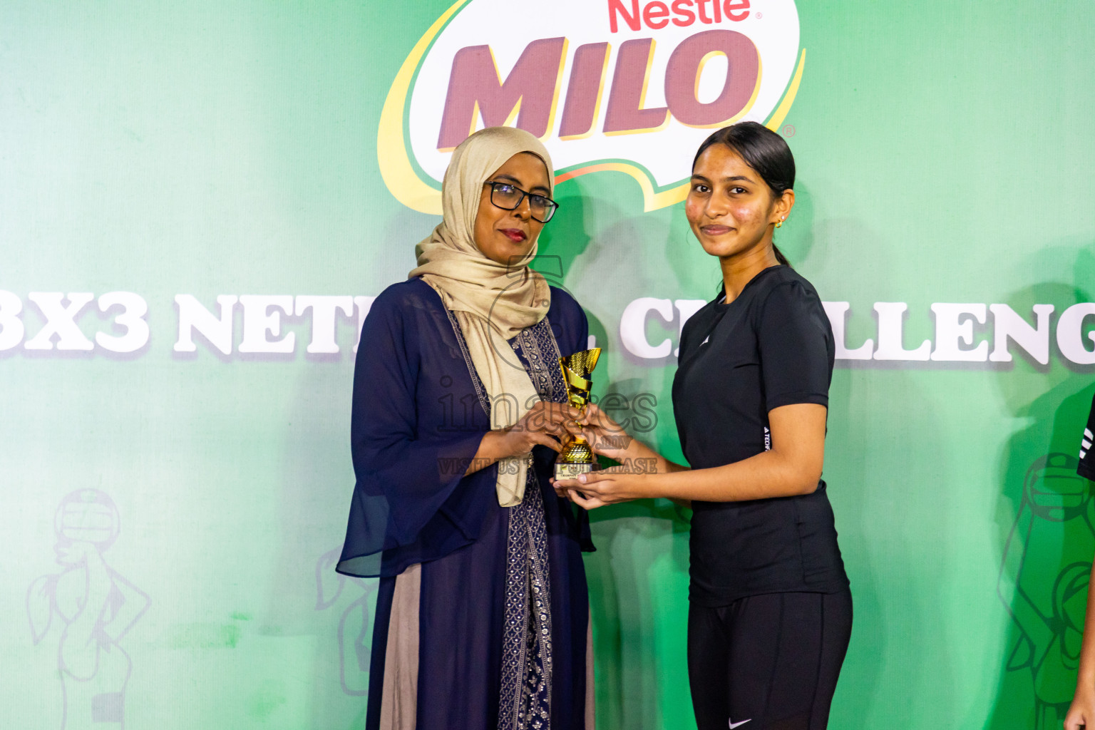 Final of MILO 3x3 Netball Challenge 2024 was held in Ekuveni Netball Court at Male', Maldives on Thursday, 20th March 2024. Photos: Nausham Waheed / images.mv