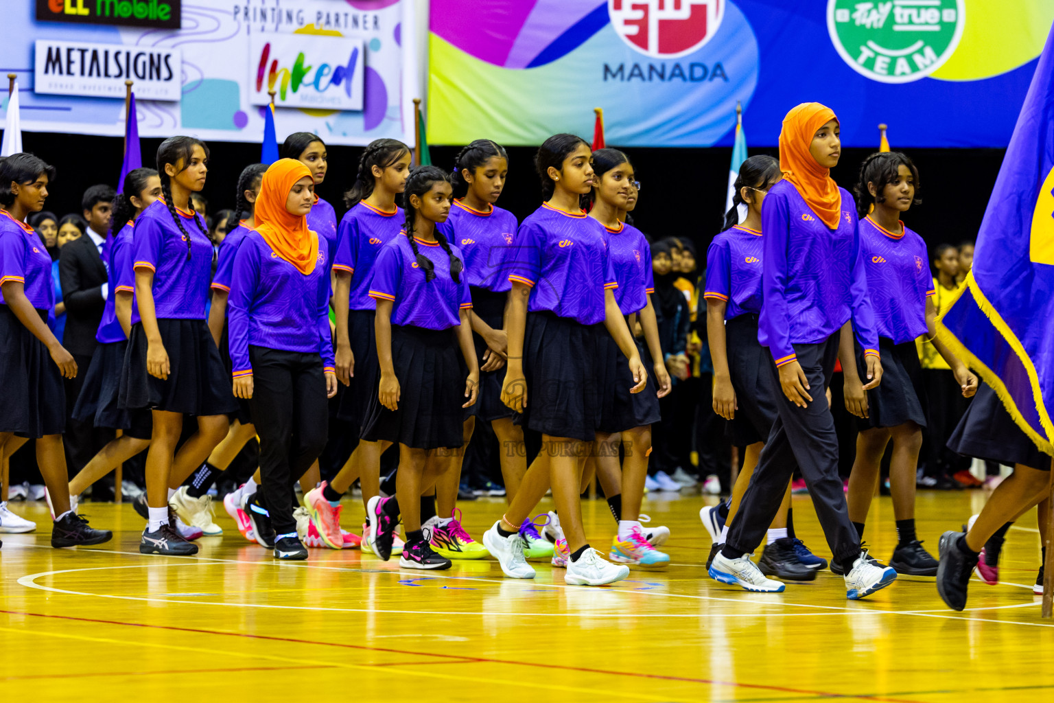 Day 1 of 25th Milo Inter-School Netball Tournament was held in Social Center at Male', Maldives on Thursday, 8th August 2024. Photos: Nausham Waheed / images.mv