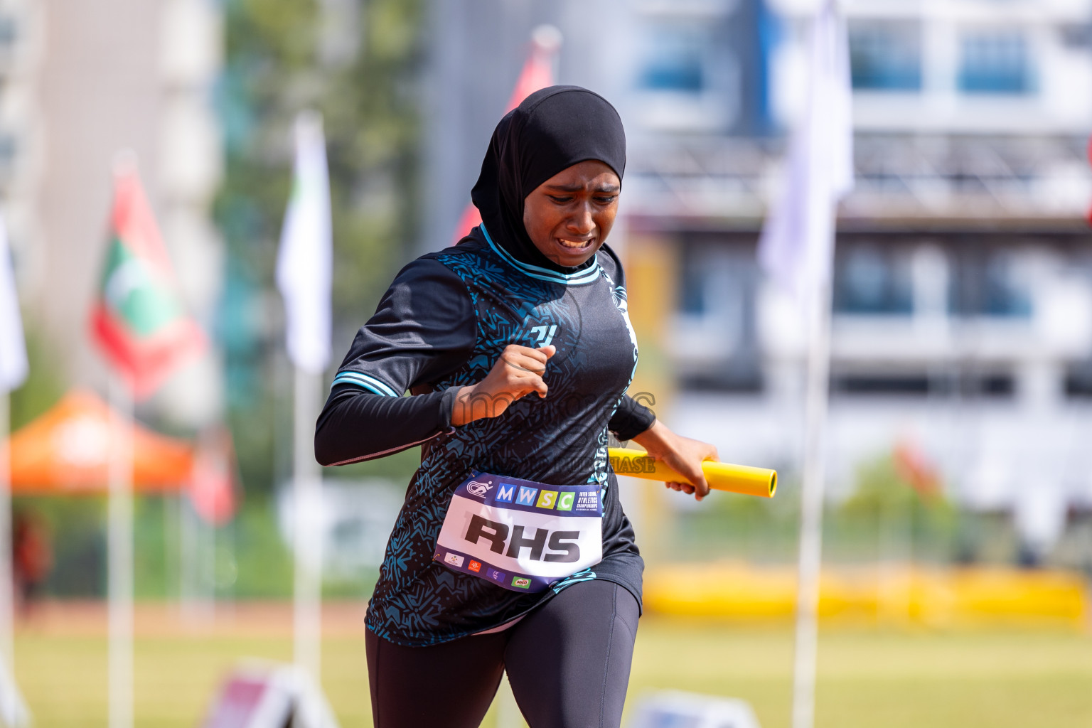 Day 6 of MWSC Interschool Athletics Championships 2024 held in Hulhumale Running Track, Hulhumale, Maldives on Thursday, 14th November 2024. Photos by: Ismail Thoriq / Images.mv