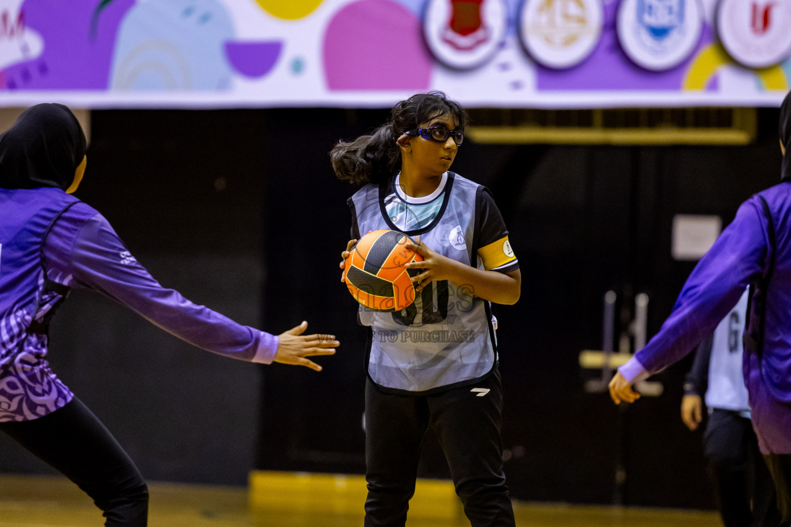 Day 9 of 25th Inter-School Netball Tournament was held in Social Center at Male', Maldives on Monday, 19th August 2024. Photos: Nausham Waheed / images.mv