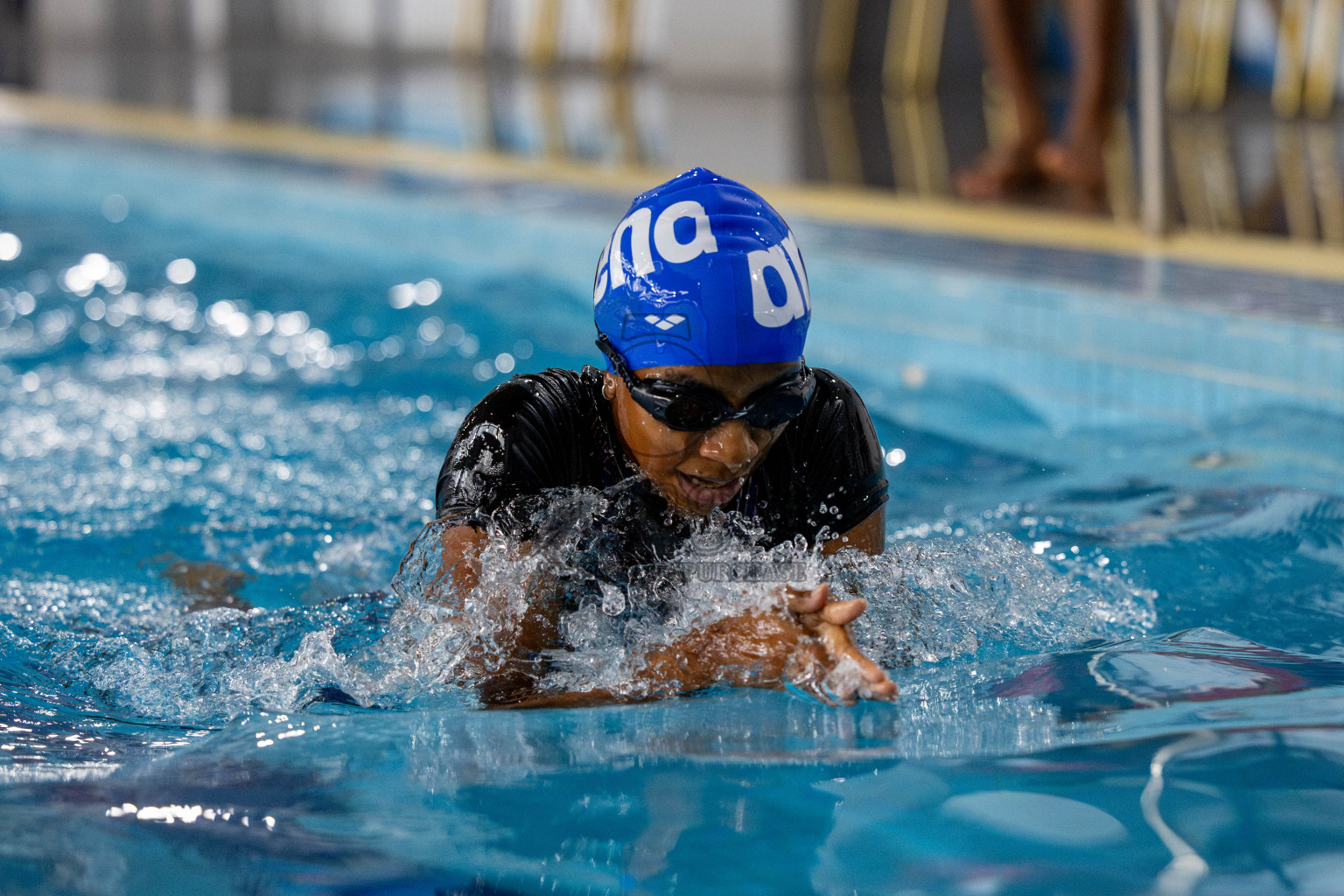 Day 4 of National Swimming Competition 2024 held in Hulhumale', Maldives on Monday, 16th December 2024. 
Photos: Hassan Simah / images.mv