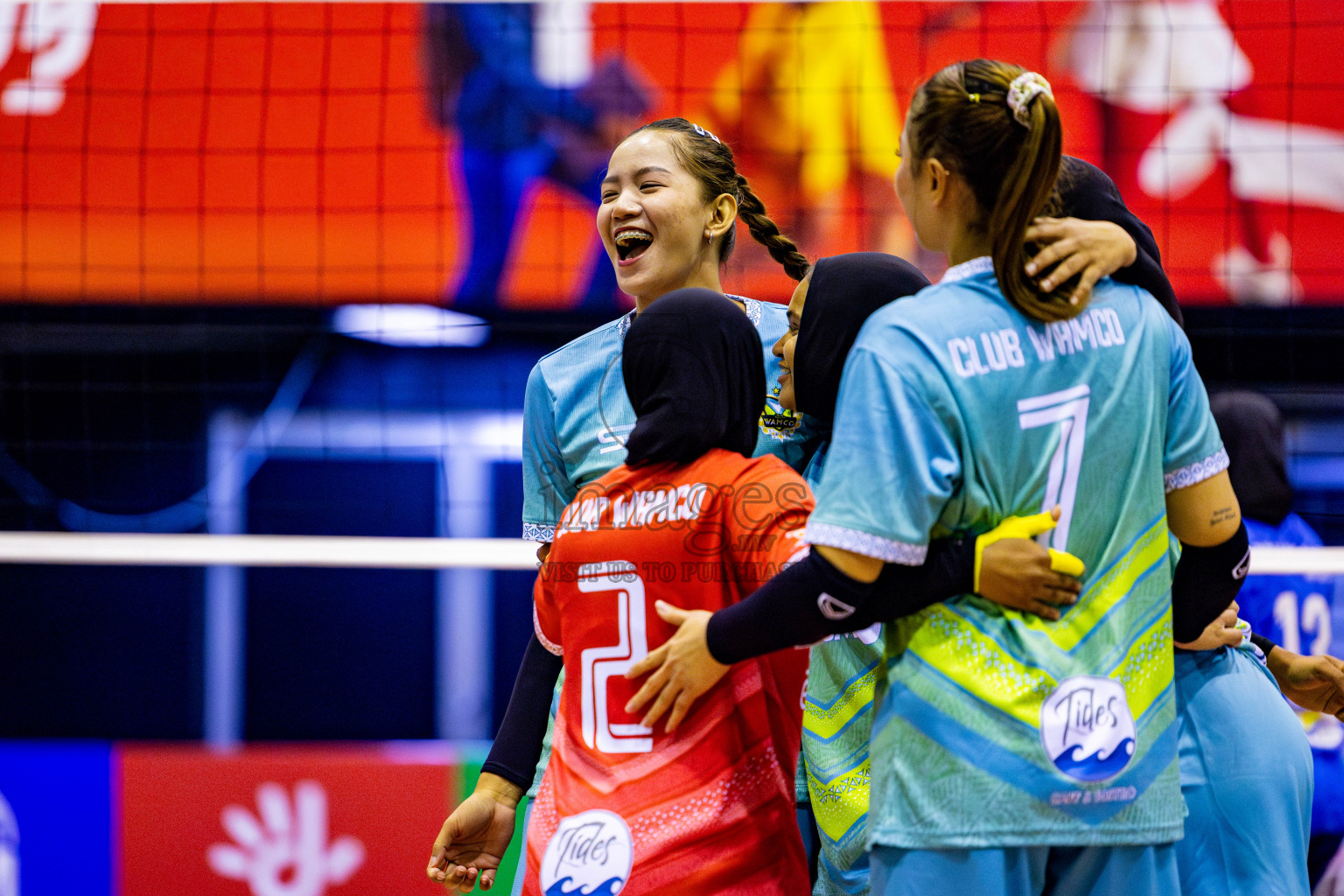Police Club vs Club Wamco in the Final of Women's Division of National Volleyball Championship 2025 held in Male', Maldives on Sunday, 4th May 2025 at Social Center Indoor Hall Photos By: Nausham Waheed / images.mv