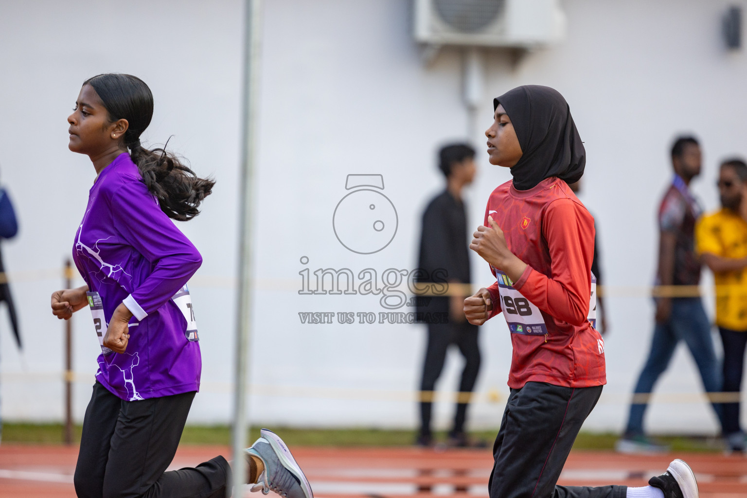 Day 1 of MWSC Interschool Athletics Championships 2024 held in Hulhumale Running Track, Hulhumale, Maldives on Saturday, 9th November 2024. 
Photos by: Ismail Thoriq, Hassan Simah / Images.mv