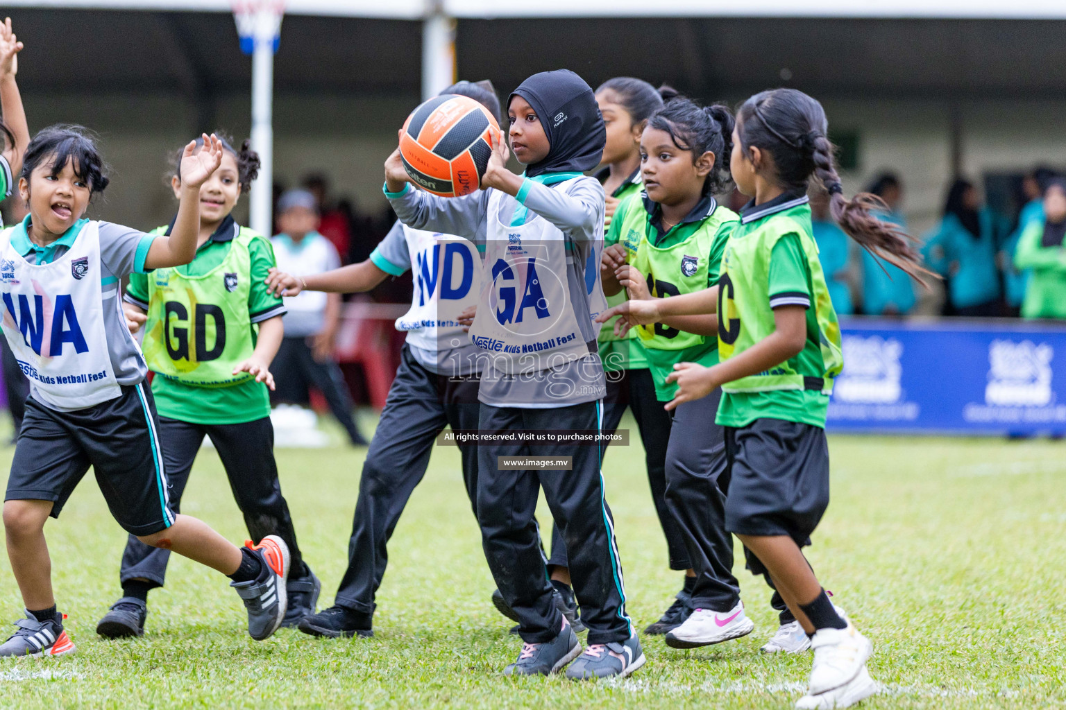 Day 1 of Nestle' Kids Netball Fiesta 2023 held in Henveyru Stadium, Male', Maldives on Thursday, 30th November 2023. Photos by Nausham Waheed / Images.mv