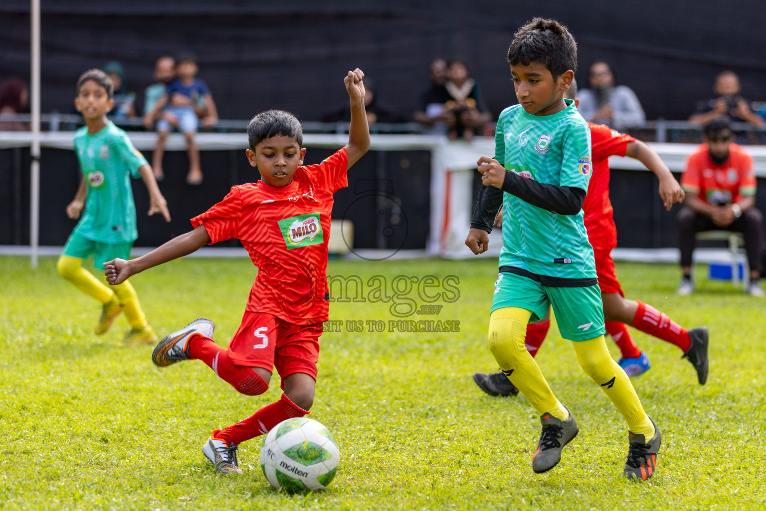 Day 2 of MILO Kids Football Fiesta was held at National Stadium in Male', Maldives on Saturday, 24th February 2024.