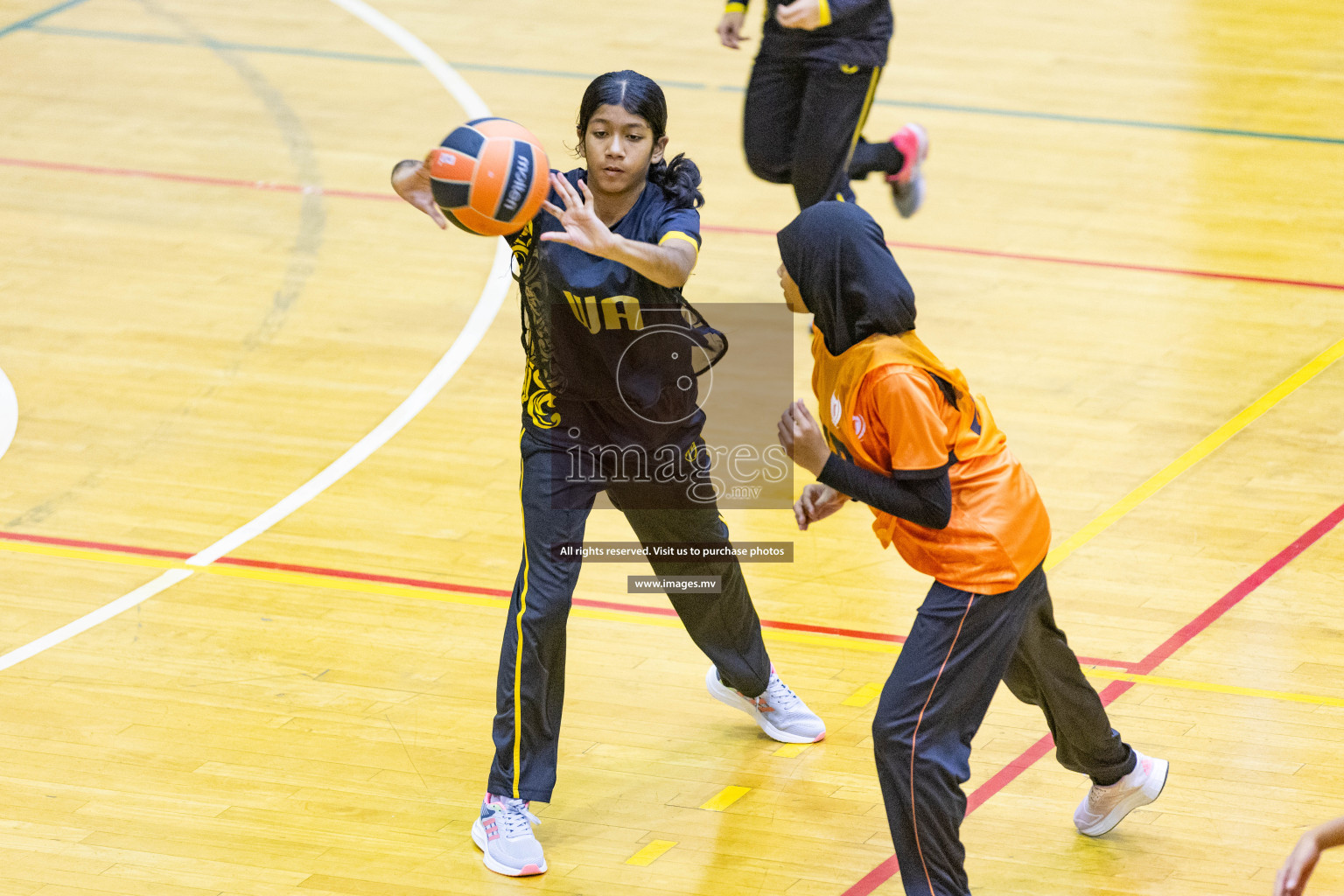 Day6 of 24th Interschool Netball Tournament 2023 was held in Social Center, Male', Maldives on 1st November 2023. Photos: Nausham Waheed / images.mv