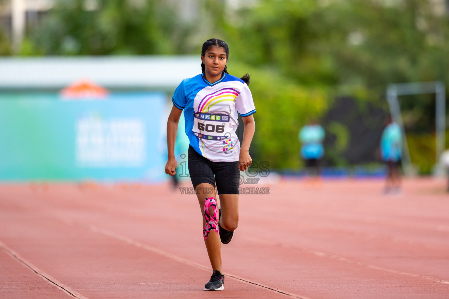 Day 1 of MWSC Interschool Athletics Championships 2024 held in Hulhumale Running Track, Hulhumale, Maldives on Saturday, 9th November 2024. Photos by: Ismail Thoriq / Images.mv