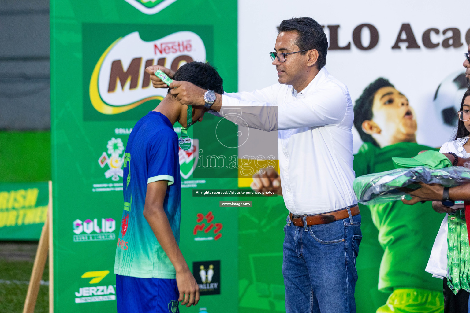 Day 2 of MILO Academy Championship 2023 (u14) was held in Henveyru Stadium Male', Maldives on 4th November 2023. Photos: Nausham Waheed / images.mv