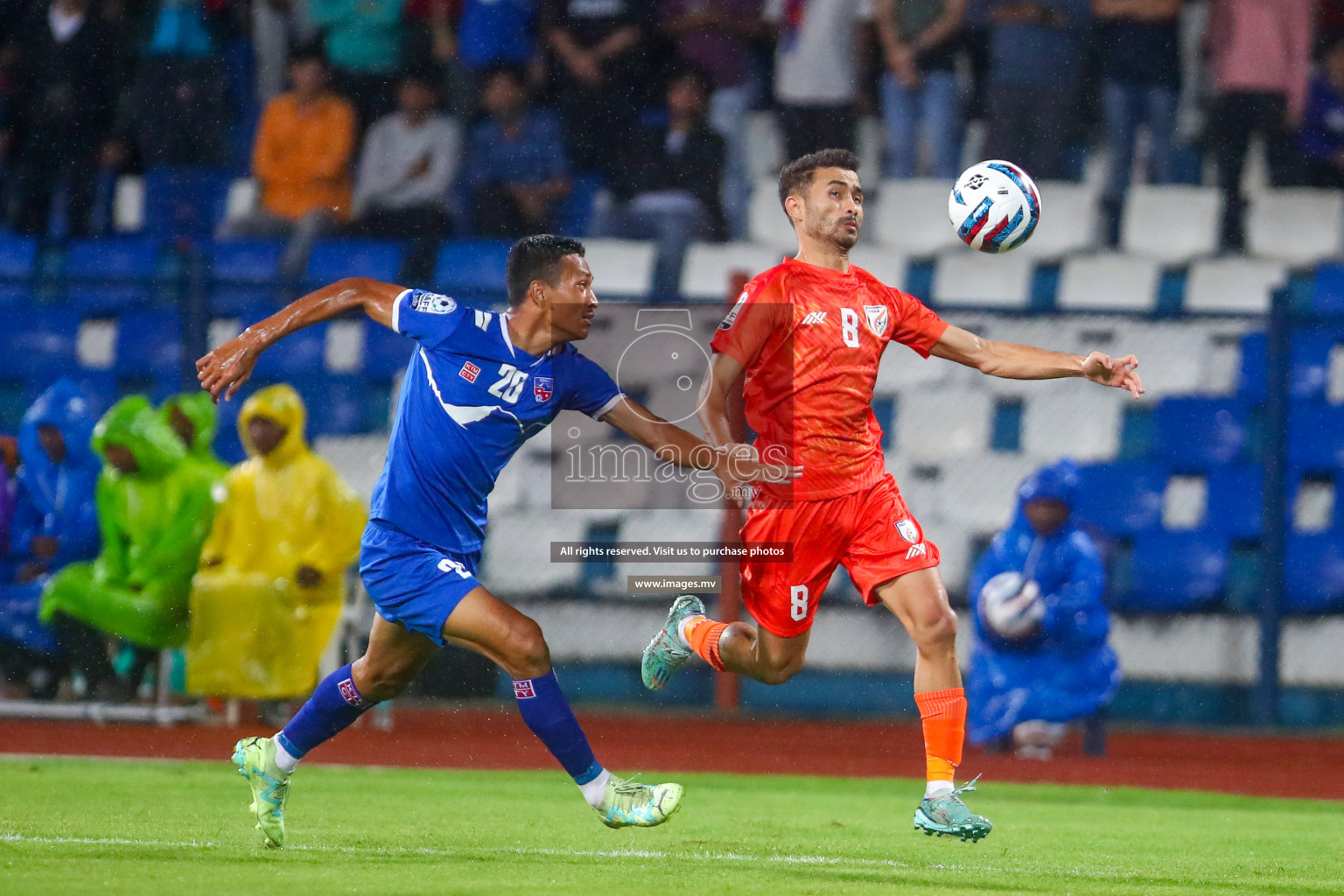 Nepal vs India in SAFF Championship 2023 held in Sree Kanteerava Stadium, Bengaluru, India, on Saturday, 24th June 2023. Photos: Hassan Simah / images.mv