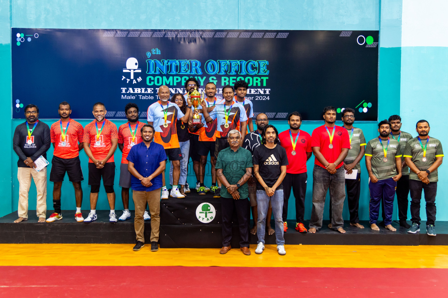 Finals of 9th Inter Office Company & Resort Table Tennis Tournament was held in Male' TT Hall, Male', Maldives on Saturday, 16th November 2024. Photos: Nausham Waheed / images.mv