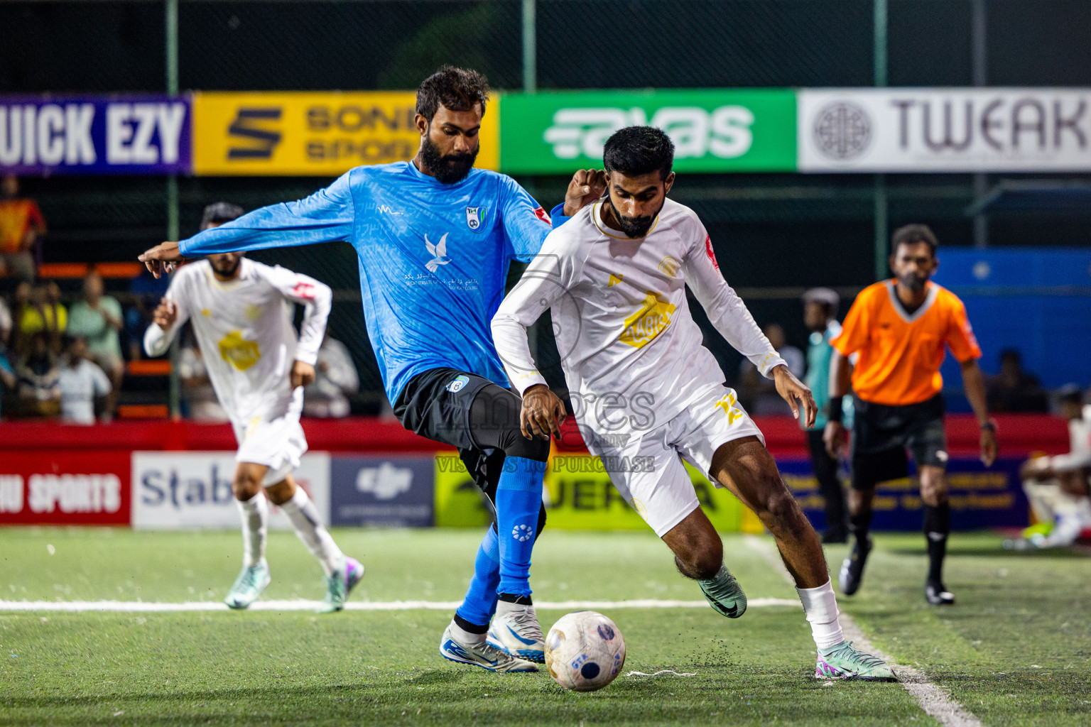 HDh Hanimaadhoo vs HDh Finey in Day 17 of Golden Futsal Challenge 2025 was held on Tuesday, 21st January 2025, in Hulhumale', Maldives. Photos: Nausham Waheed / images.mv