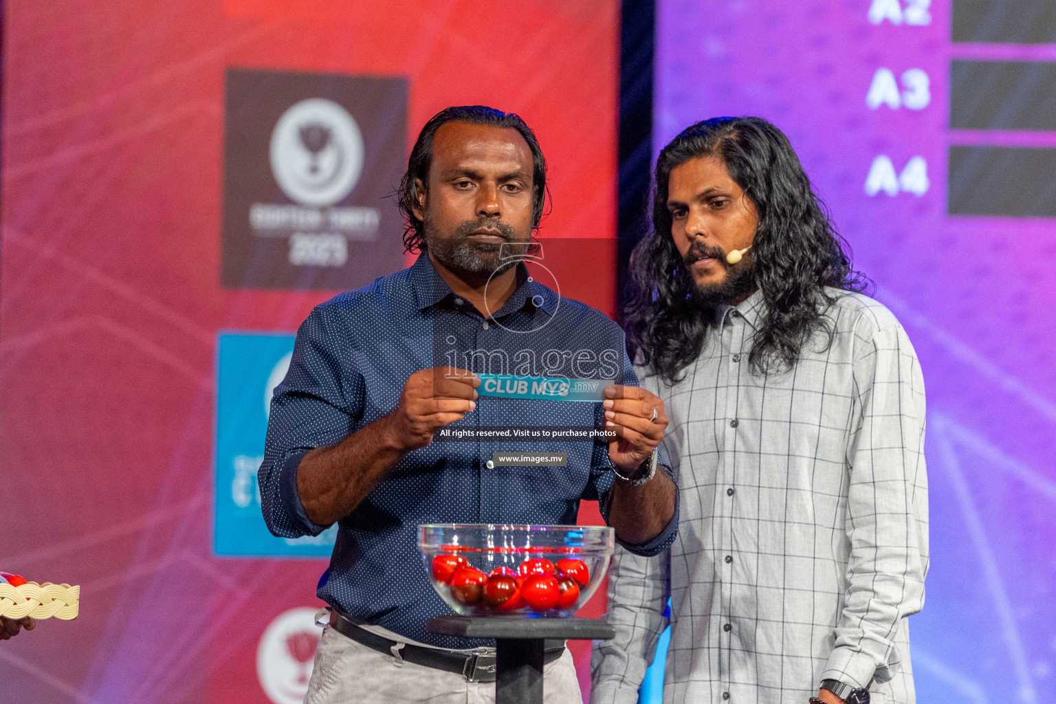 Draw ceremony of Club Maldives 2023 was held on Thursday, 6th July 2023 at PSM Studio in Male', Maldives.  Photos: Ismail Thoriq / images.mv