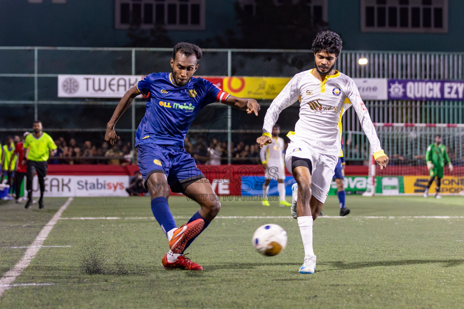 HA Baarah vs HA Maarandhoo in Day 5 of Golden Futsal Challenge 2025 on Thursday, 9th January 2025, in Hulhumale', Maldives 
Photos: Hassan Simah / images.mv
