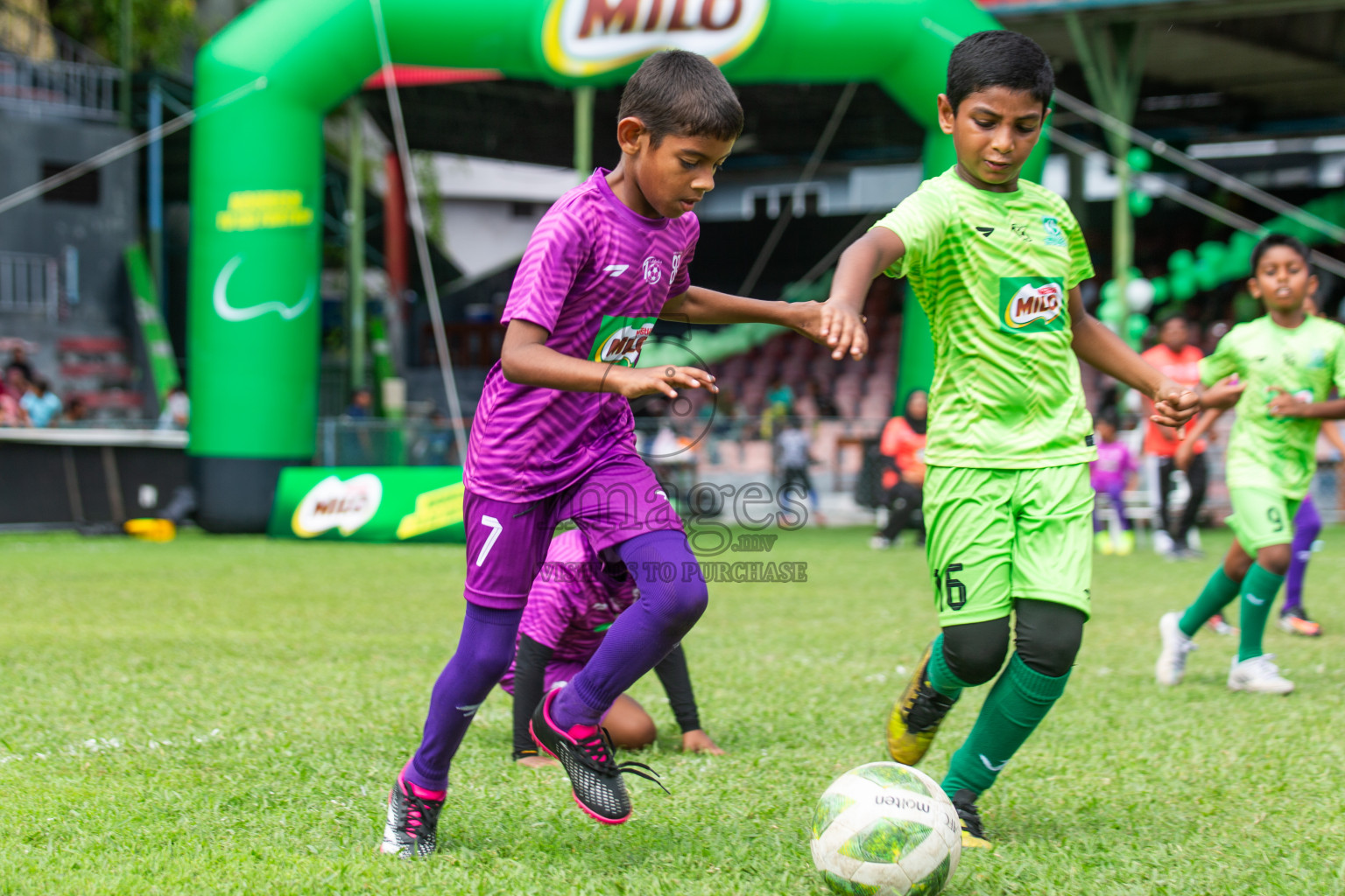 Day 2 of MILO Kids Football Fiesta was held at National Stadium in Male', Maldives on Saturday, 24th February 2024.