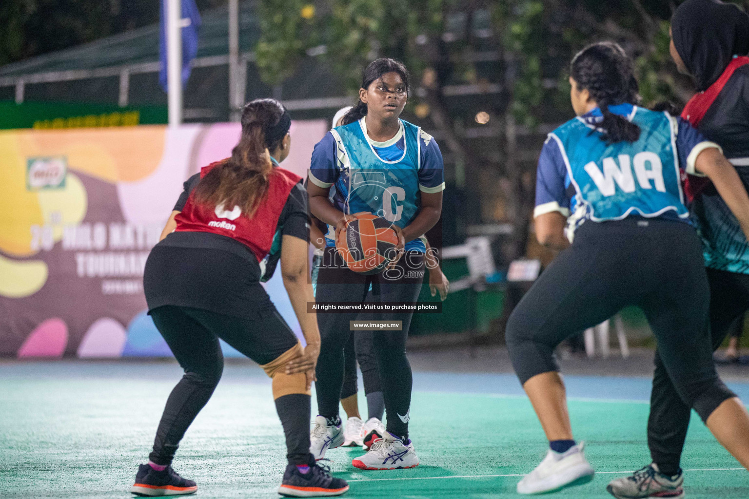 Day 1 of 20th Milo National Netball Tournament 2023, held in Synthetic Netball Court, Male', Maldives on 29th May 2023 Photos: Nausham Waheed/ Images.mv