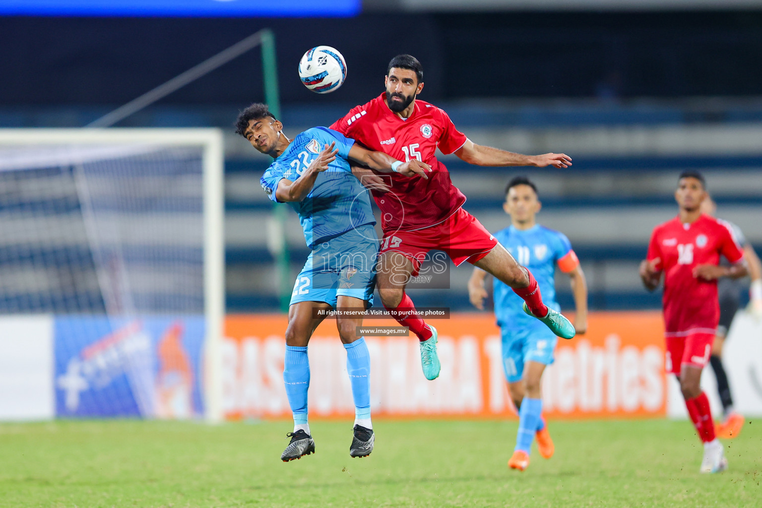 Lebanon vs India in the Semi-final of SAFF Championship 2023 held in Sree Kanteerava Stadium, Bengaluru, India, on Saturday, 1st July 2023. Photos: Nausham Waheed, Hassan Simah / images.mv