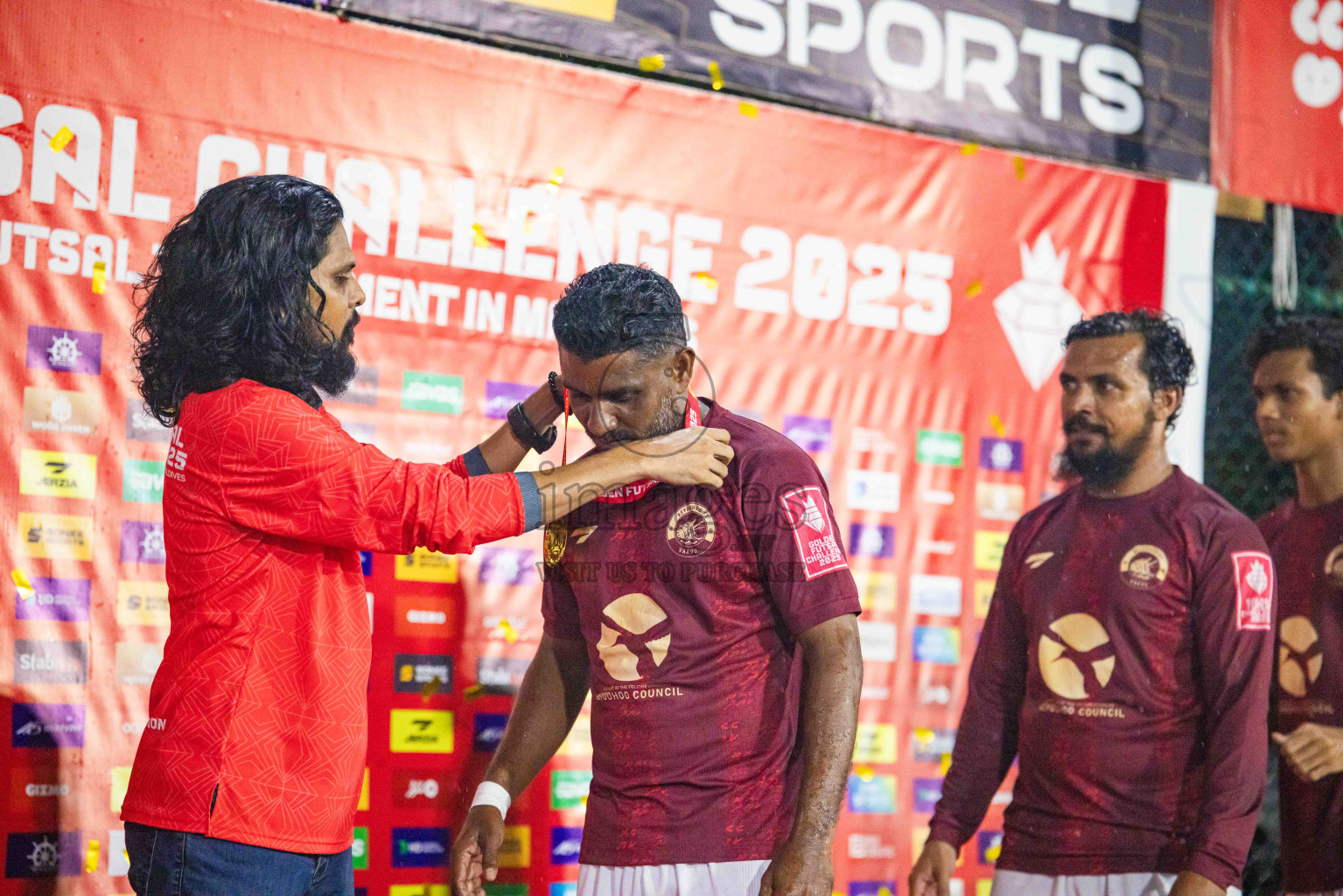 V Felidhoo vs V Keyodhoo in Atoll Round Final on Day 22 of Golden Futsal Challenge 2025 was held on Sunday , 26th January 2025, in Hulhumale', Maldives.
Photos: Ismail Thoriq / images.mv