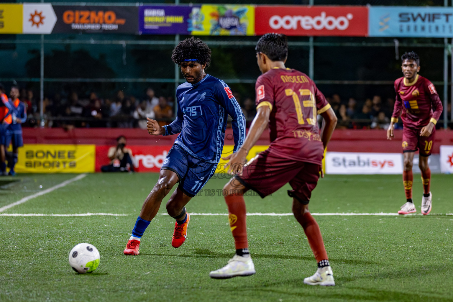 V. Keyodhoo VS AA. Mathiveri on Day 36 of Golden Futsal Challenge 2024 was held on Wednesday, 21st February 2024, in Hulhumale', Maldives 
Photos: Hassan Simah/ images.mv