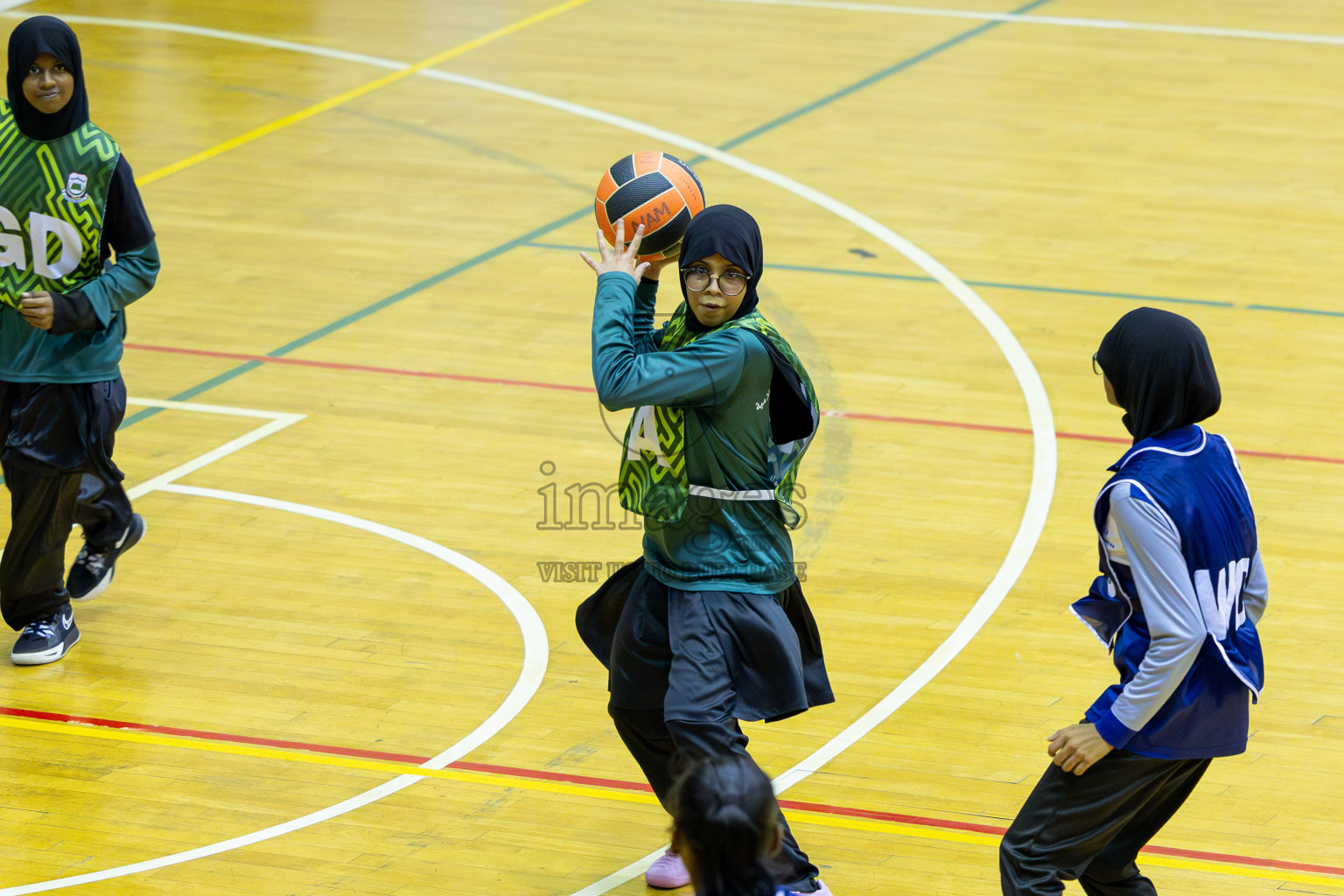 Day 13 of 25th Inter-School Netball Tournament was held in Social Center at Male', Maldives on Saturday, 24th August 2024. Photos: Mohamed Mahfooz Moosa / images.mv