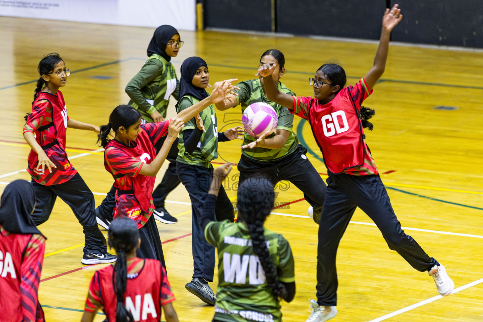 Day 1 of Inter-School Netball Tournament 2025 was held in Social Center Indoor Hall on Saturday, 18th October 2025. Photos: Areef Adam / images.mv
